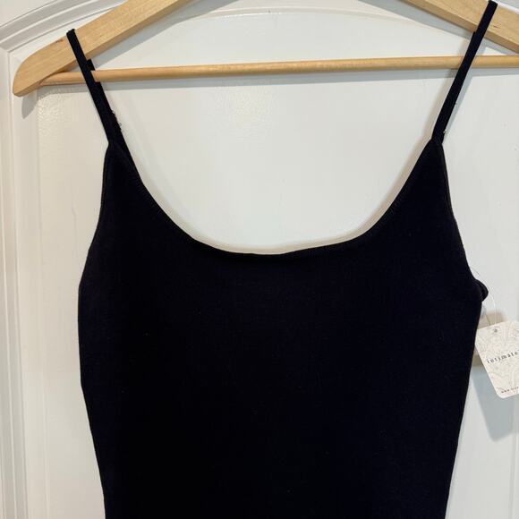 Free People One To Watch Romper Size Medium Black Ribbed Knit Scoop Neck - Picture 6 of 9